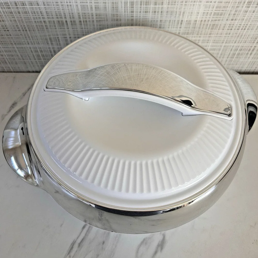 Milton Fiesta 2500 Inner Stainless‎ Steel White Casserole, 2 Quart BPA Free BxRR